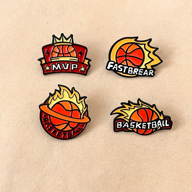 Custom Sport Basketball Enamel Pins Bulk