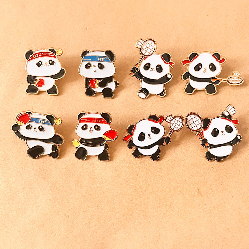 Panda Sports Enamel Pins Wholesale & Custom