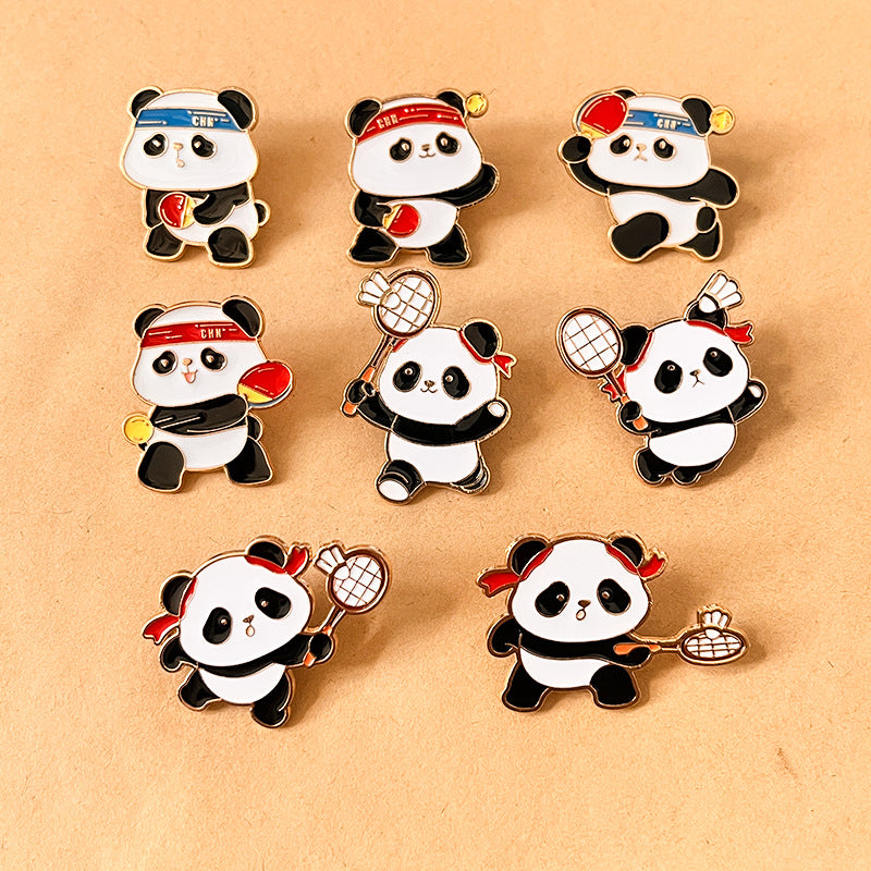 Panda Sports Enamel Pins Wholesale & Custom