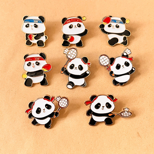 Panda Sports Enamel Pins Wholesale & Custom