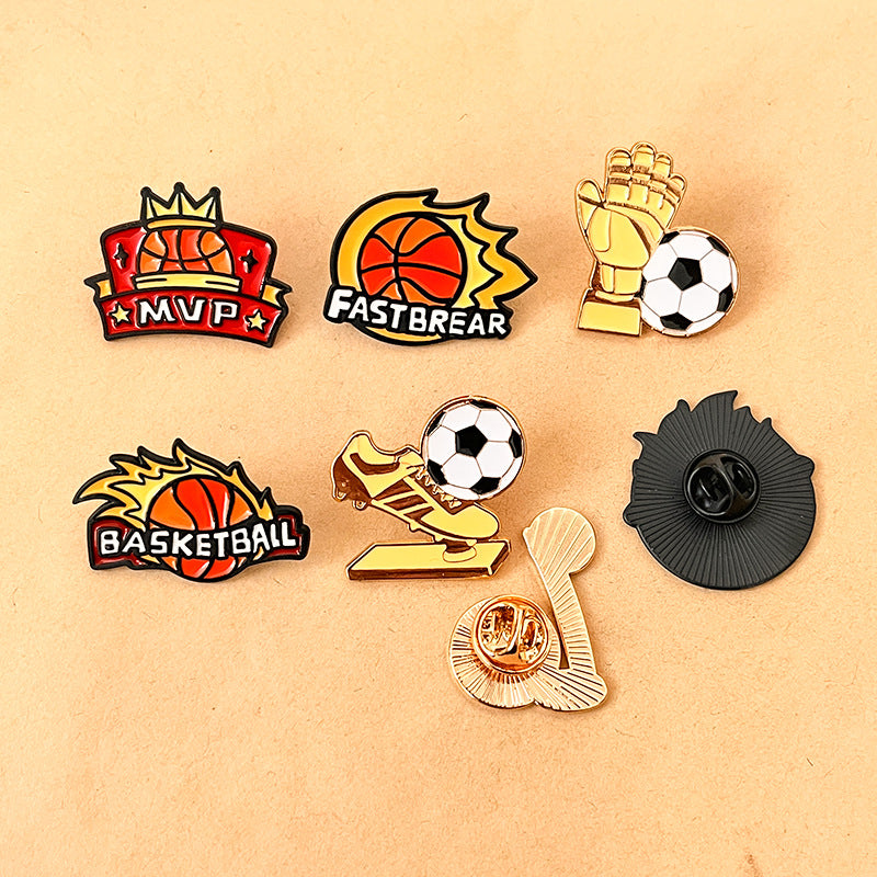 Custom Sport Basketball Enamel Pins Bulk