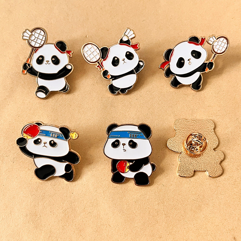 Panda Sports Enamel Pins Wholesale & Custom