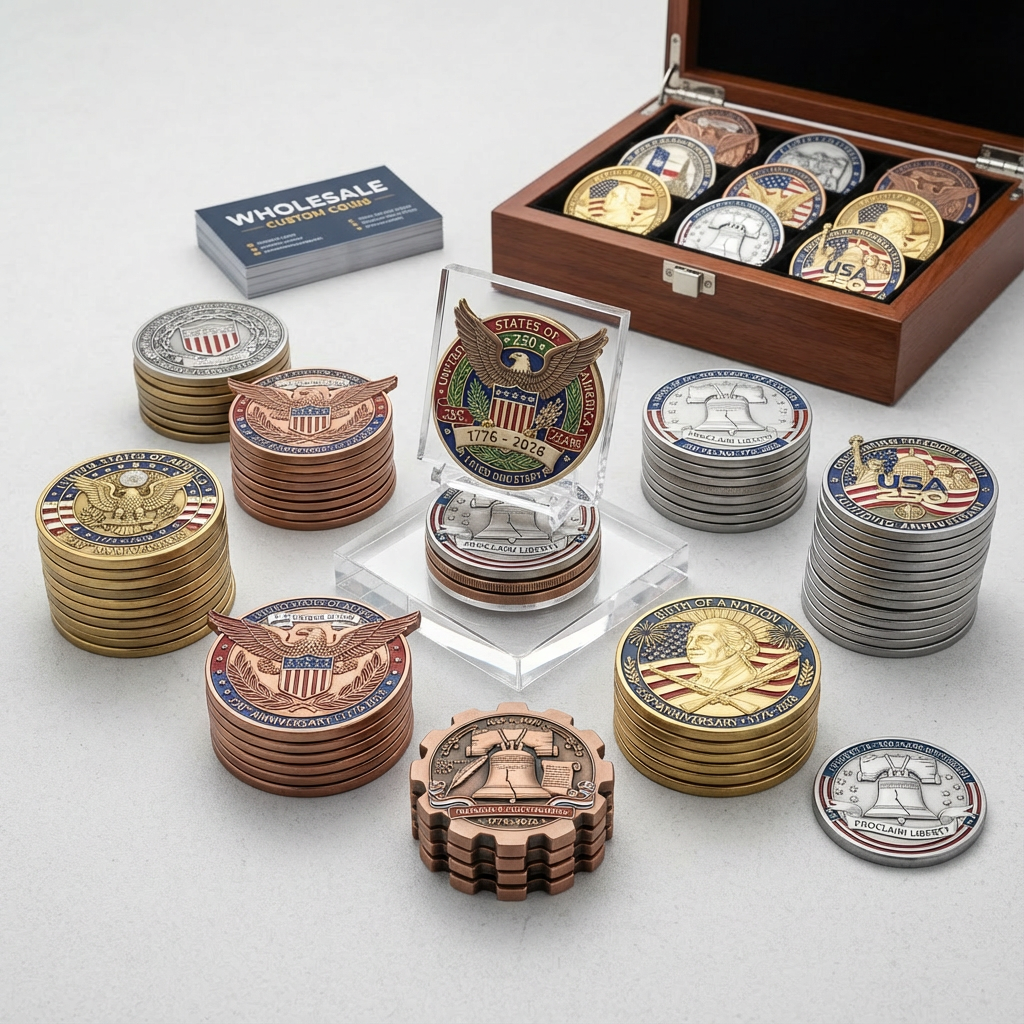 Custom Commemorative Challenge Coins | USA 250 Years Factory