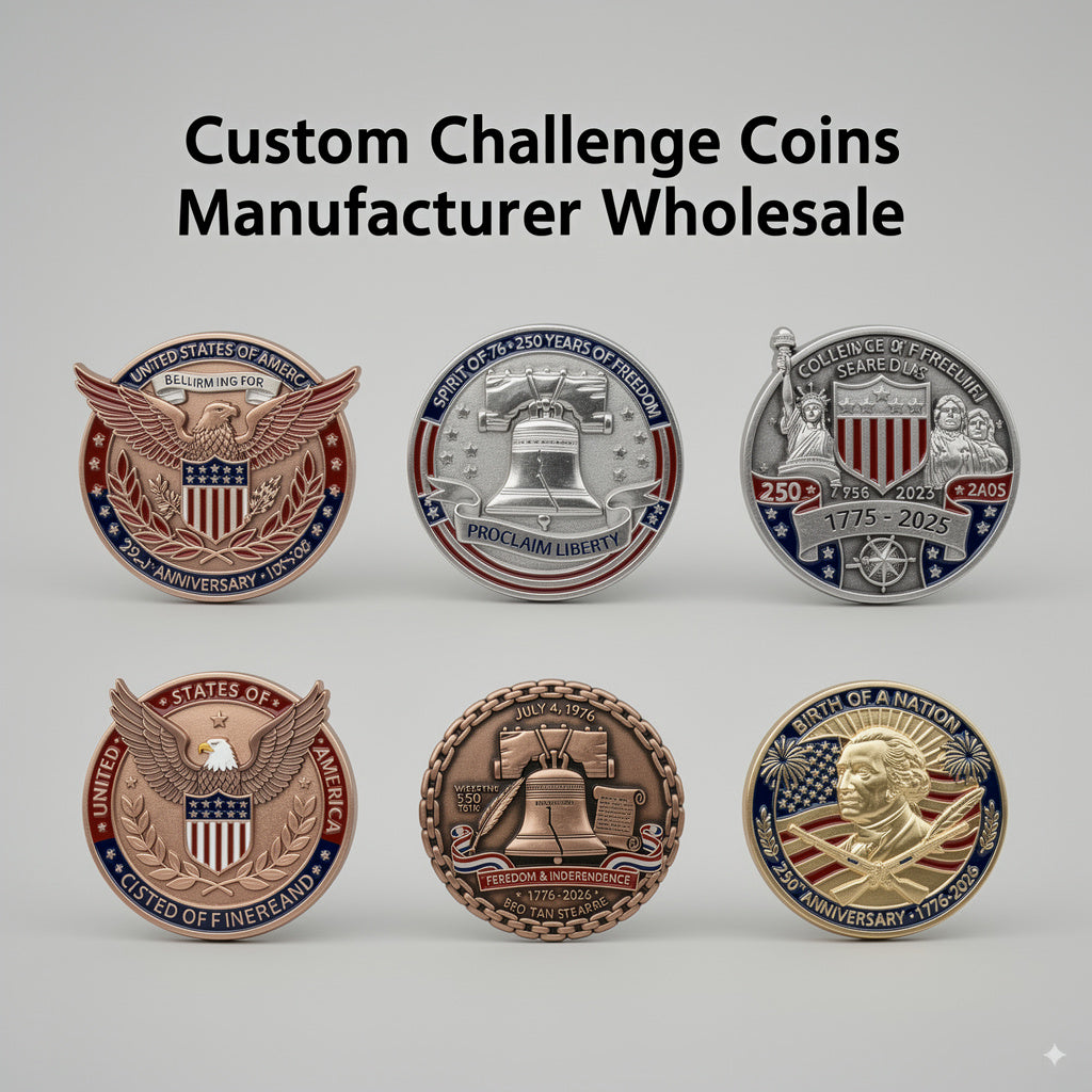 Custom Commemorative Challenge Coins | USA 250 Years Factory