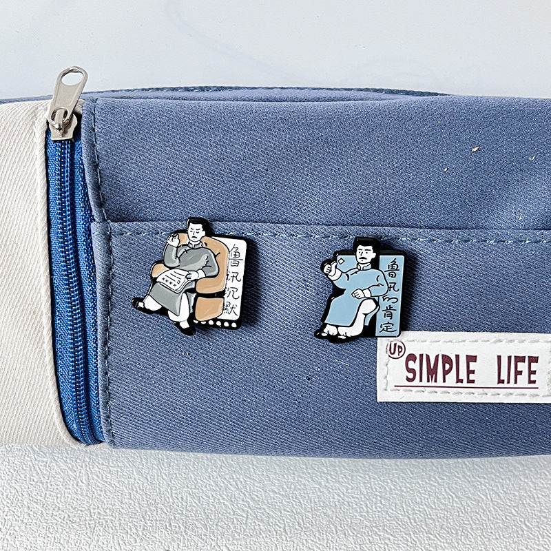 Lu Xun Funny Brooch Supplier