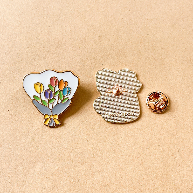Custom Flower Enamel Pins Bulk
