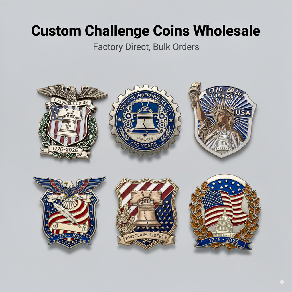 USA 250th Anniversary Pins Wholesale & Custom