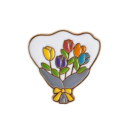 Custom Flower Enamel Pins Bulk